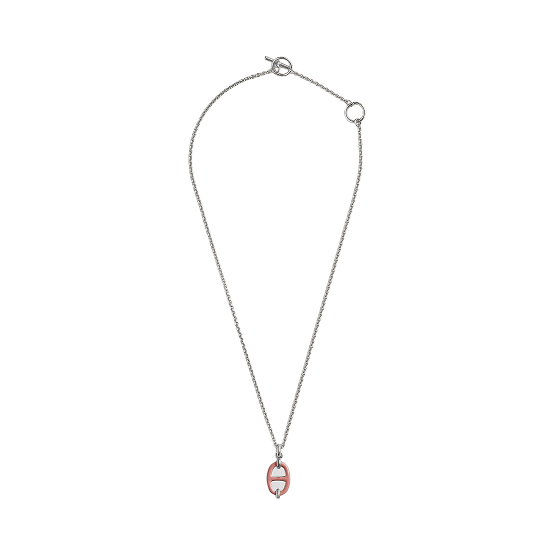 (W) 에르메스 미니 마이옹 펜던트 스몰 모델 & 팔라듐 하드웨어 로즈 보떼((W) Hermes Mini Maillon Pendant Small Model & Palladium Rose Beaute) - 2