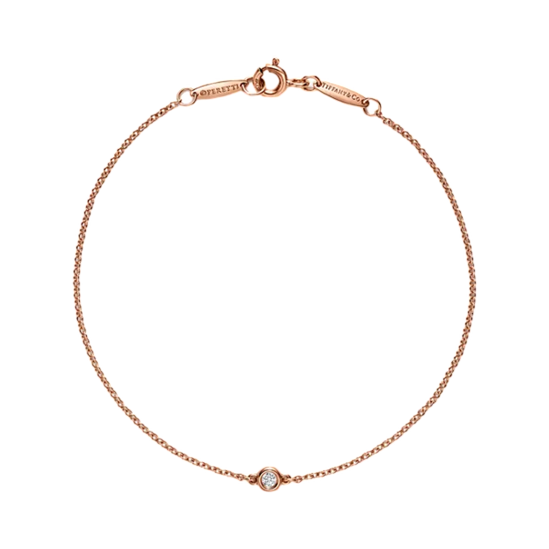 67799224 Tiffany & Co. Elsa Peretti Diamonds by the Yard Bracelet Rose Gold with Diamonds
