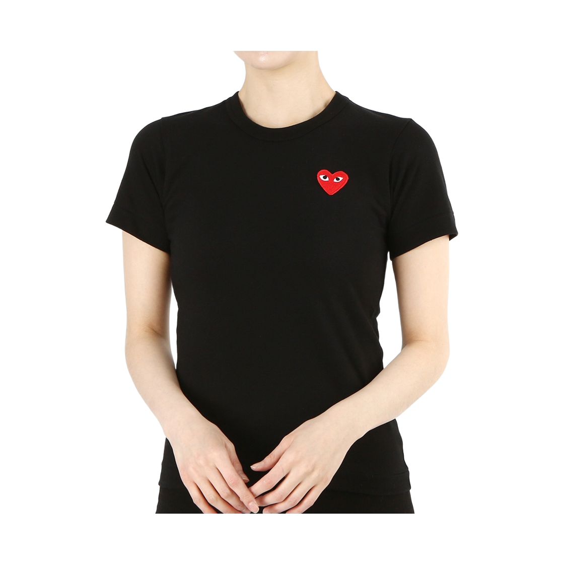 [15% 쿠폰] (W) 플레이 꼼데가르송 레드 하트 티셔츠 블랙([15% 쿠폰] (W) Play Comme des Garcons Red Heart T-Shirt Black) - 6