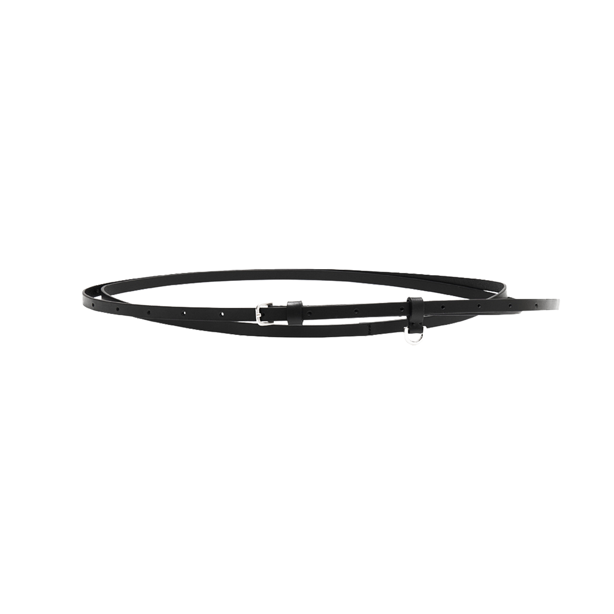 아모멘토 우먼 레더 벨트 1cm 블랙 - 26SS(Amomento Women Leather Belt 1cm Black - 26SS)