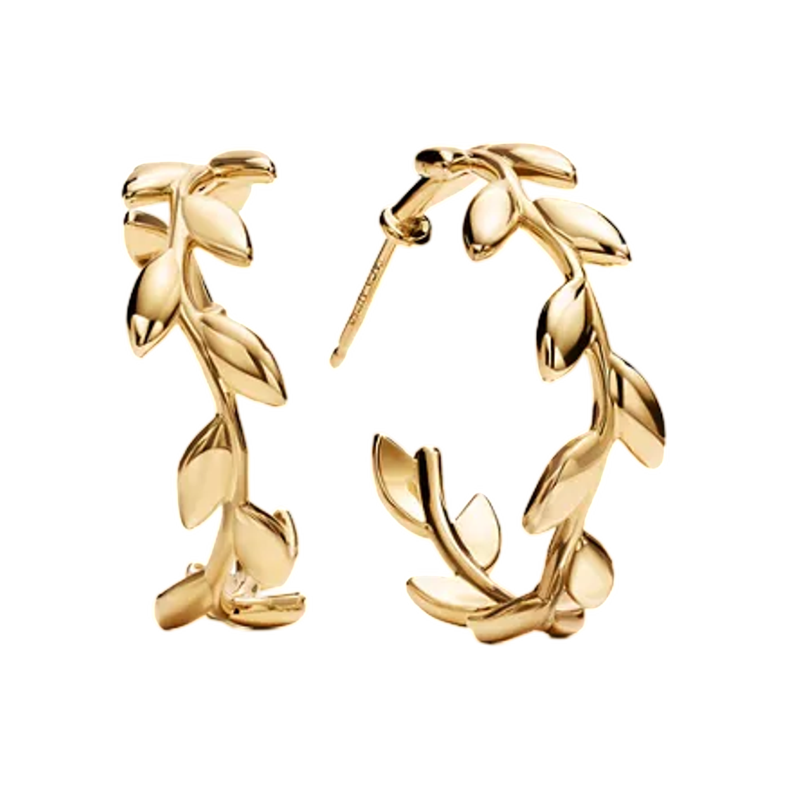 티파니 앤 코 팔로마 피카소 올리브 리프 후프 이어링 옐로우 골드(Tiffany & Co. Paloma Picasso Olive Leaf Hoop Earrings Yellow Gold) - 1