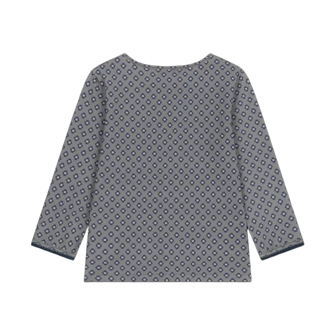 (W) 코이세이오 플라워 카프리 슬리브 블루 그레이((W) Coyseio Flower Capri Sleeve Blue Grey) - 2