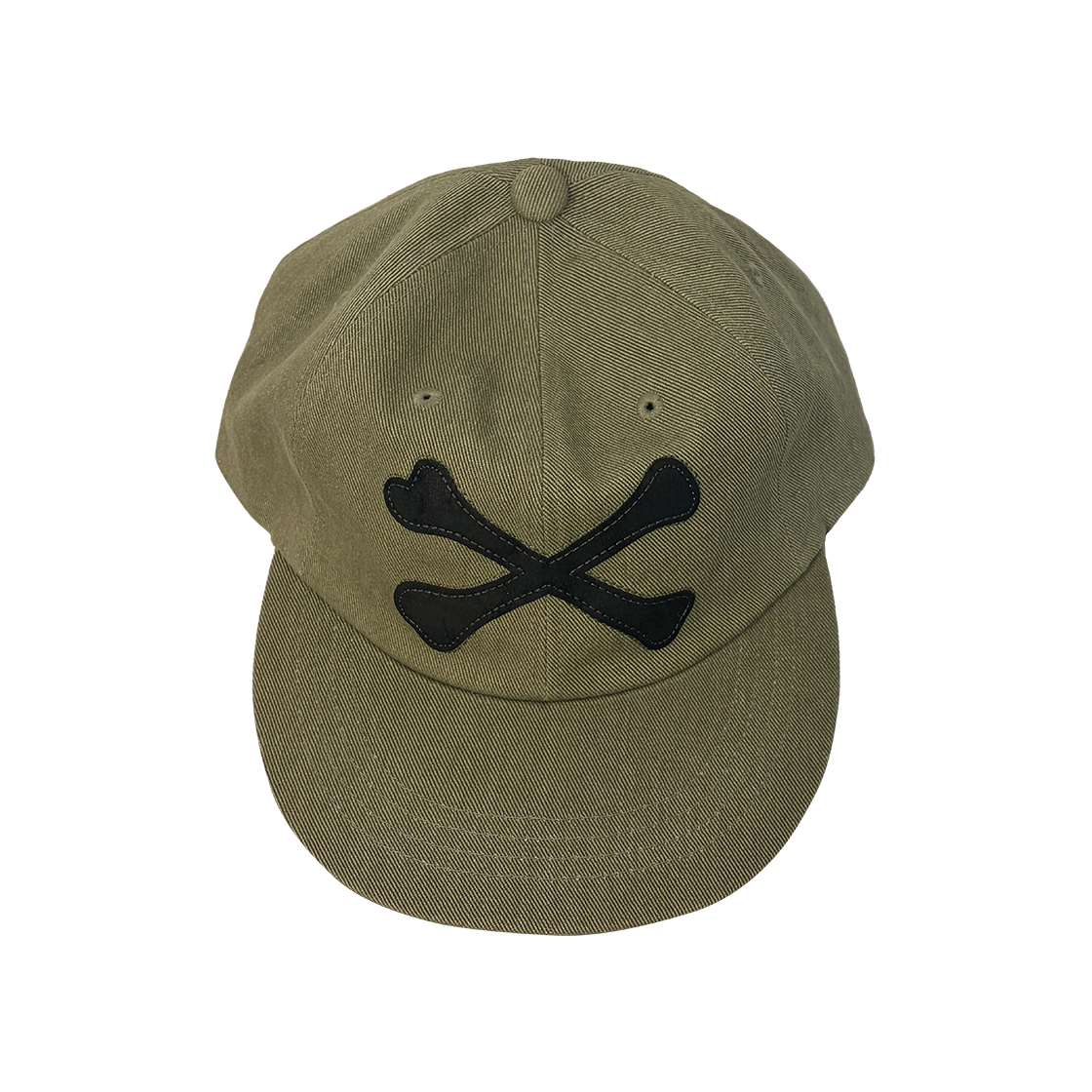 AOIRO_17 Aoiro 6-Panel Bone Patch Cap Moss Lime