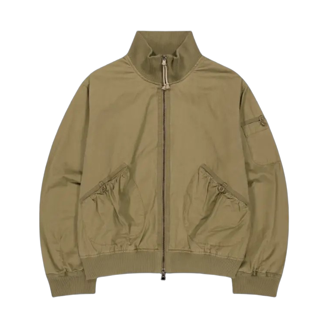(W) 코이세이오 더스티 코튼 봄버 자켓 베이지((W) Coyseio Dusty Cotton Bomber Jacket Beige)