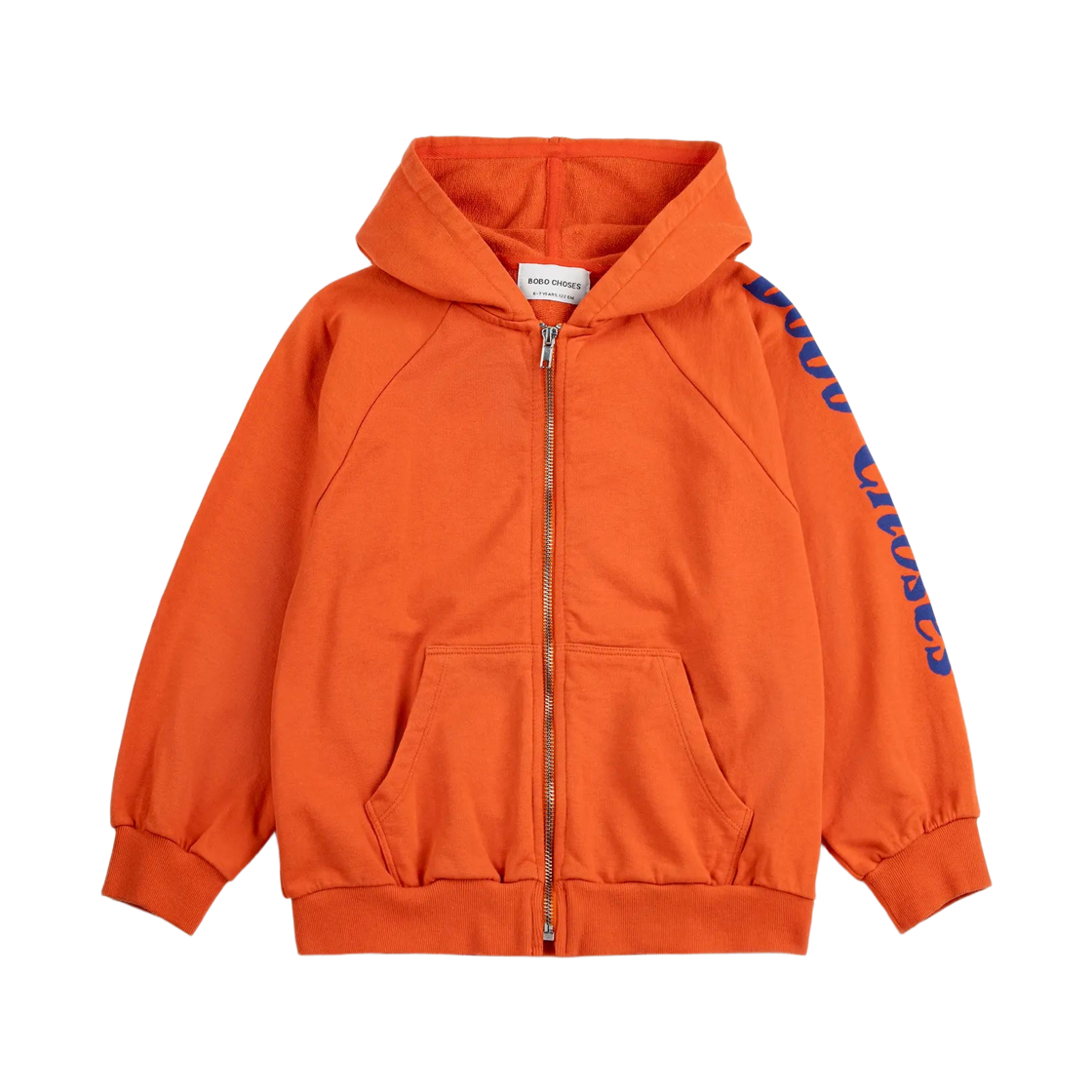 (키즈) 보보쇼즈 집 후드 오렌지((Kids) Bobo Choses Zipped Hoodie Orange) - 1