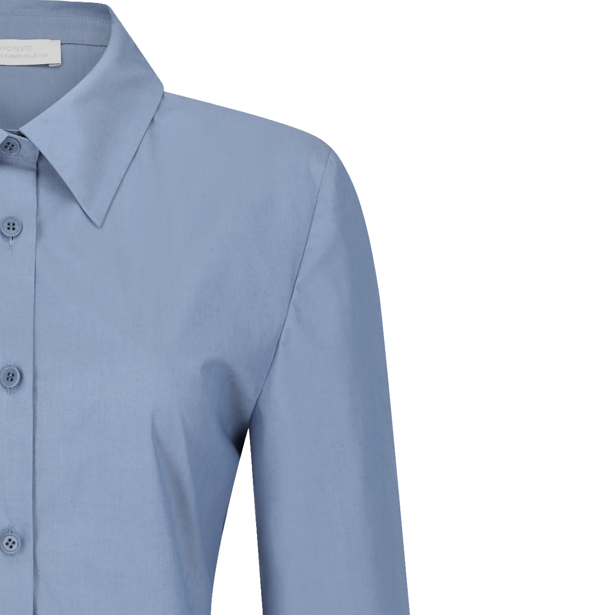 아모멘토 우먼 슬림 셔츠 블루 - 26SS(Amomento Women Slim Shirt Blue - 26SS) - 4