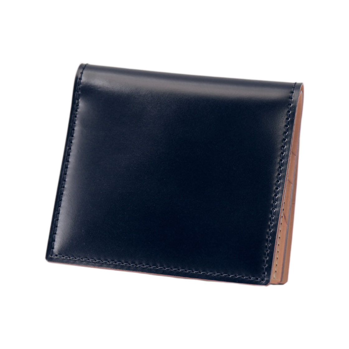 간조 코도반 컴팩트 빌 월렛 박스 코인 케이스 네이비(Ganzo Cordovan Compact Bill Wallet with Box Coin Case Navy)