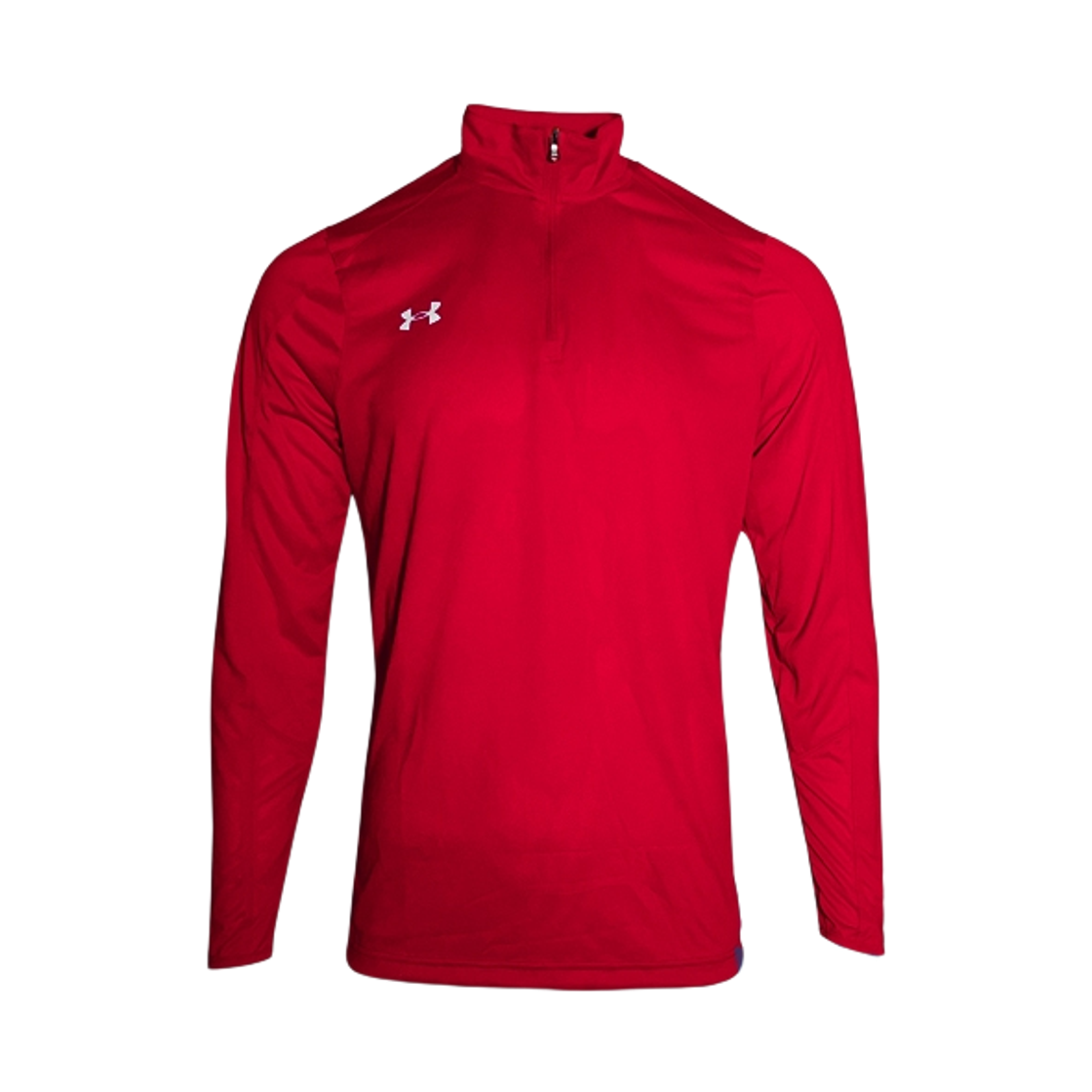 1293901-600 Under Armour UA Rival 1/4 Zip Long Sleeve T-Shirt Red