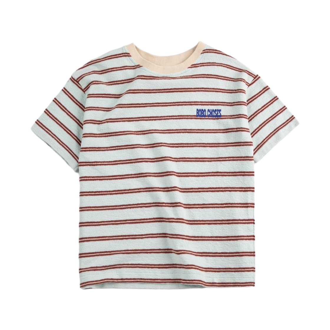 126AC013 (Kids) Bobo Choses Stripes T‑shirt Light Blue