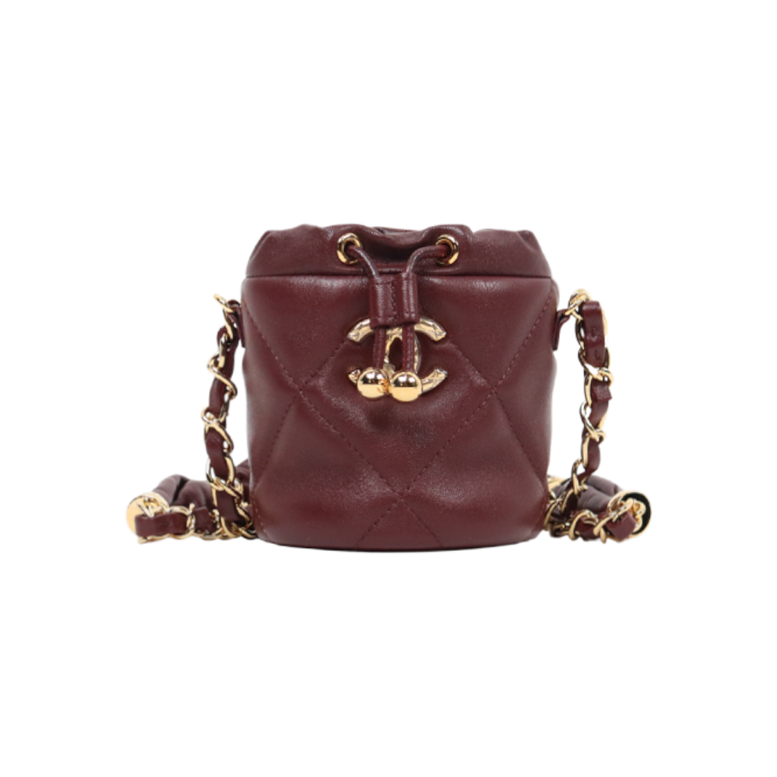 샤넬 버건디 레더 코코크러쉬 미니 버킷 숄더백 C-A49072(Chanel Burgundy Leather Coco Crush Mini Bucket Shoulder Bag C-A49072) - 1