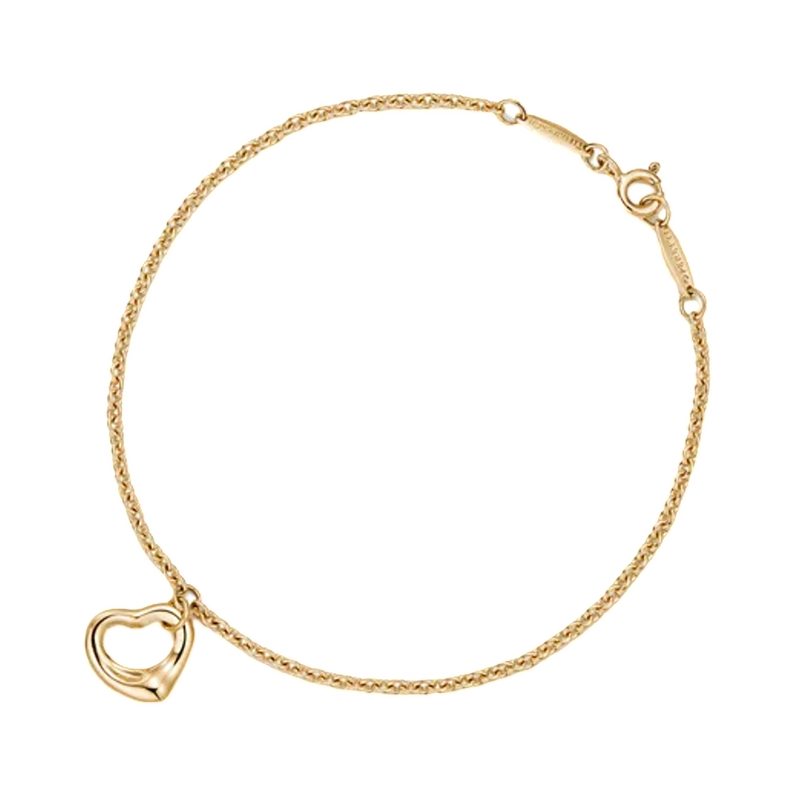 티파니 앤 코 엘사 퍼레티 오픈 하트 브레이슬릿 옐로우 골드 11mm(Tiffany & Co. Elsa Peretti Open Heart Bracelet Yellow Gold 11mm)