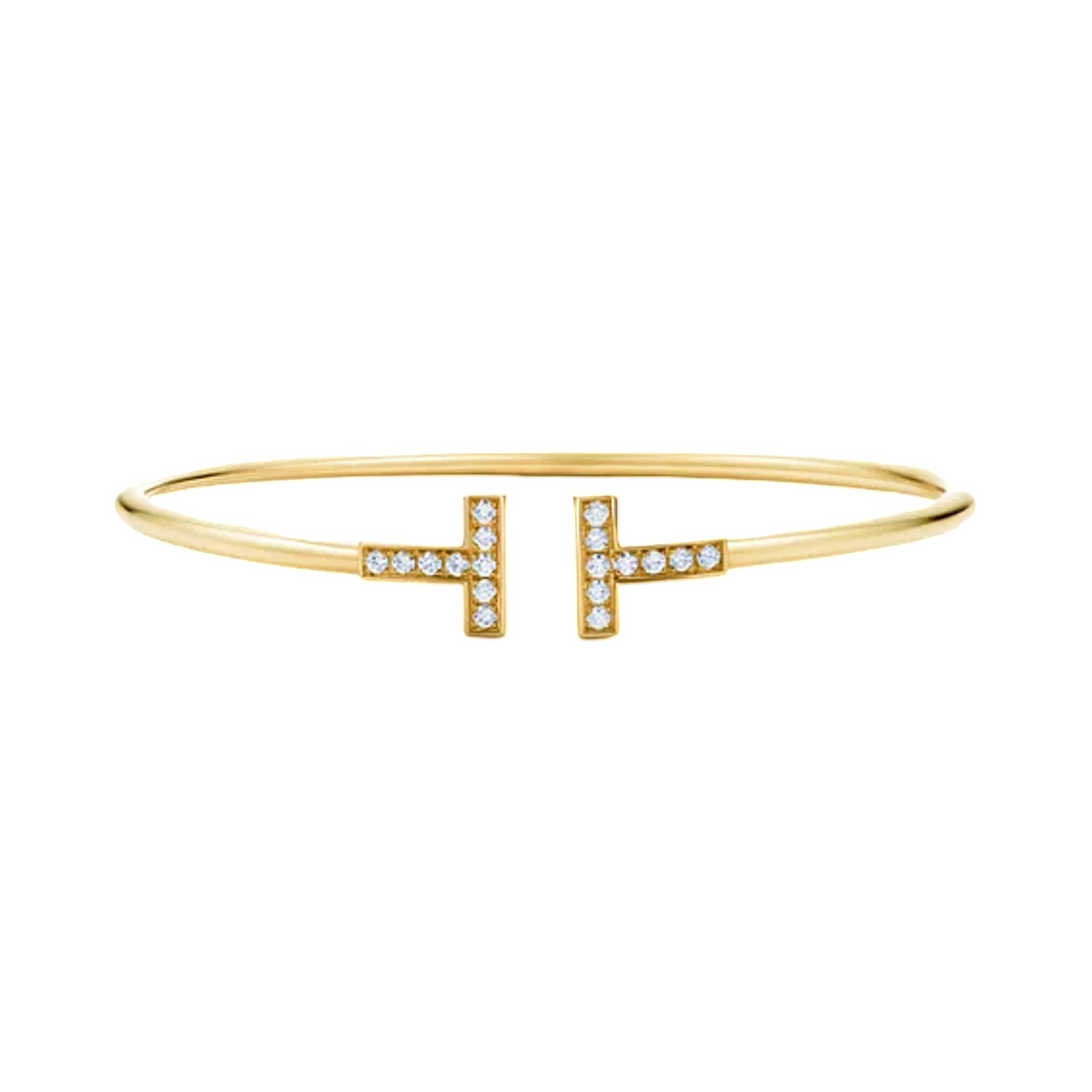 티파니 앤 코 티파니 T 다이아몬드 와이어 브레이슬릿 옐로우 골드(Tiffany & Co. Tiffany T Diamond Wire Bracelet Yellow Gold)