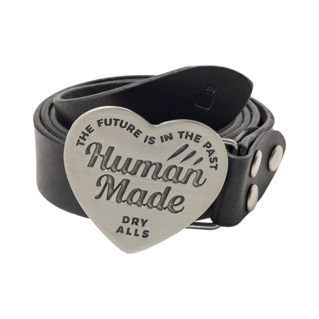 HM31GD103 Human Made Leather Buckle Belt Silver
