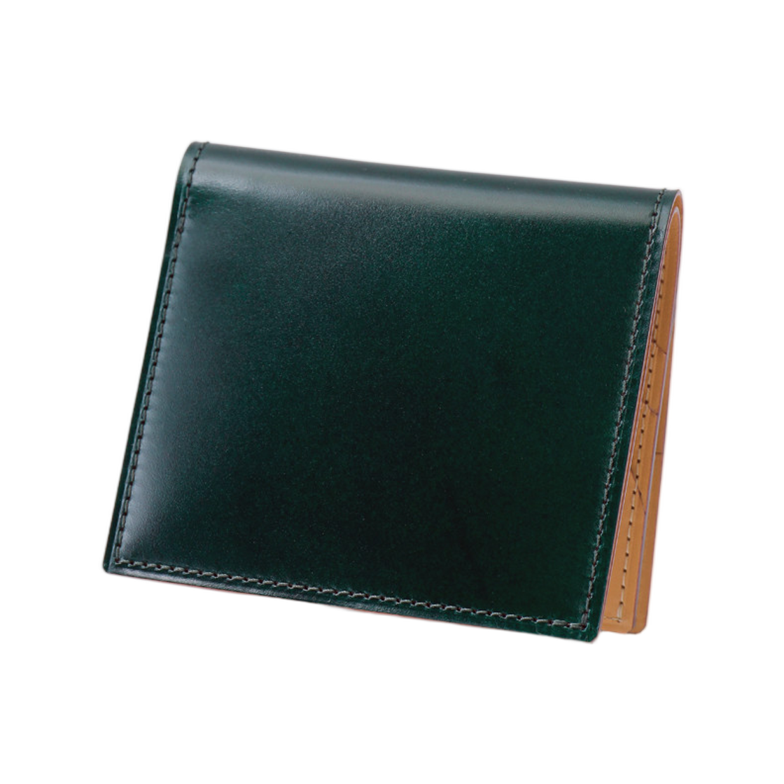 간조 코도반 컴팩트 빌 월렛 박스 코인 케이스 다크 그린(Ganzo Cordovan Compact Bill Wallet with Box Coin Case Dark Green)