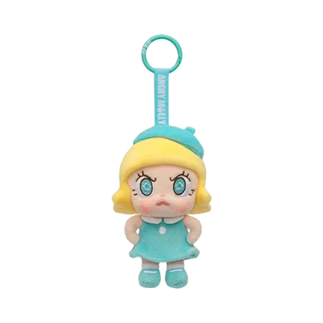 팝마트 앵그리 몰리 앵그리 에너지 시리즈 인형 키링 레이크 블루 파이어 (개봉 박스)(Pop Mart Angry Molly Angry Energy Series Plush Pendant Lake Blue Fire (Opened Case))