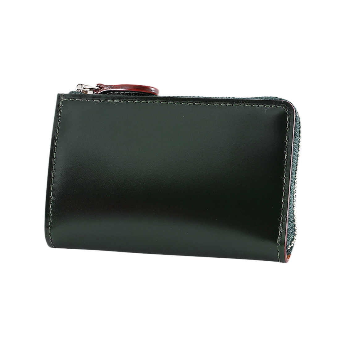 간조 코도반 L-지퍼 코인 케이스 다크 그린(Ganzo Cordovan L-Zip Coin Case Dark Green)