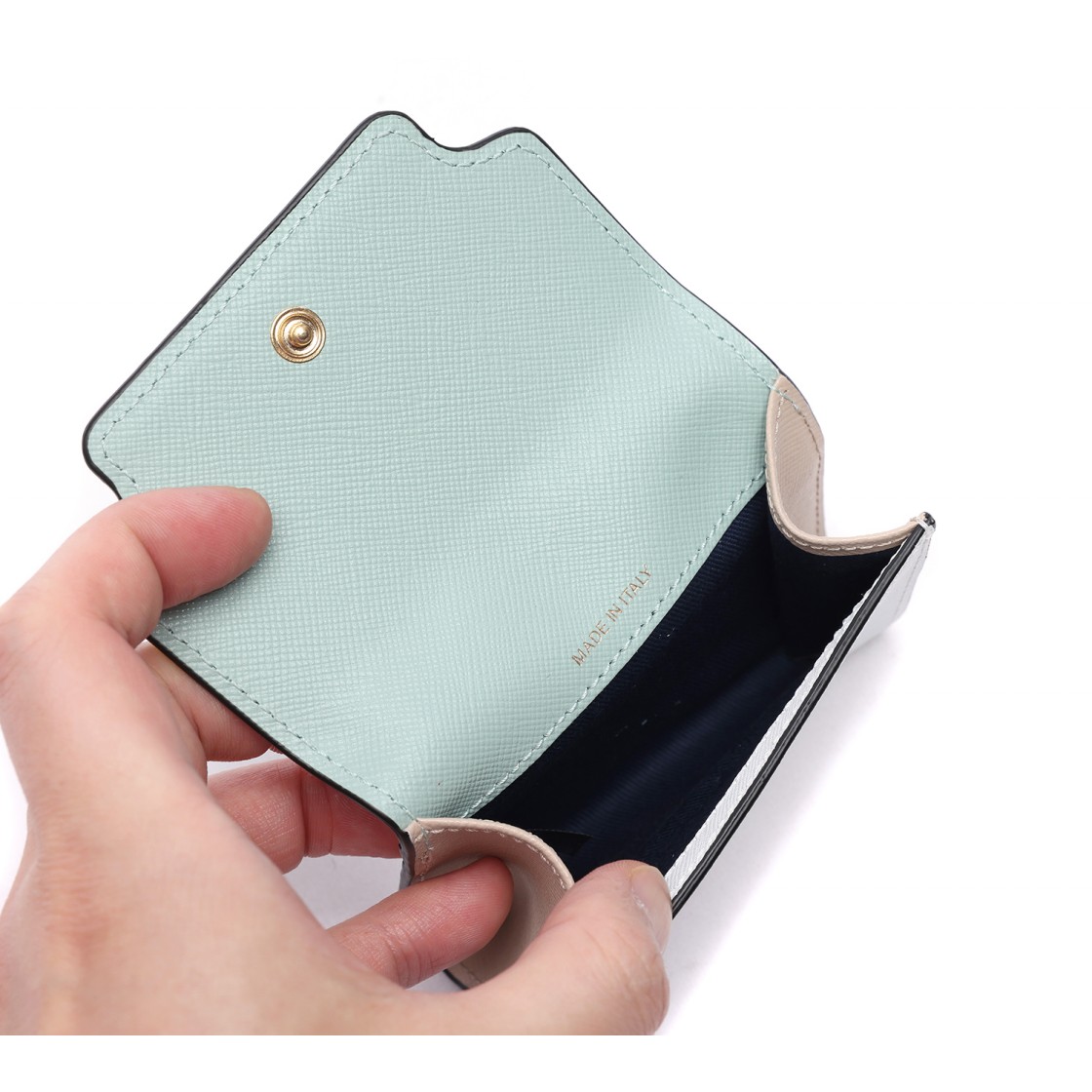 [25% 쿠폰] 마르니 사피아노 레더 코인 케이스 티그린 라임스톤([25% 쿠폰] Marni Saffiano Leather Coin Case Teagreen Limestone) - 6