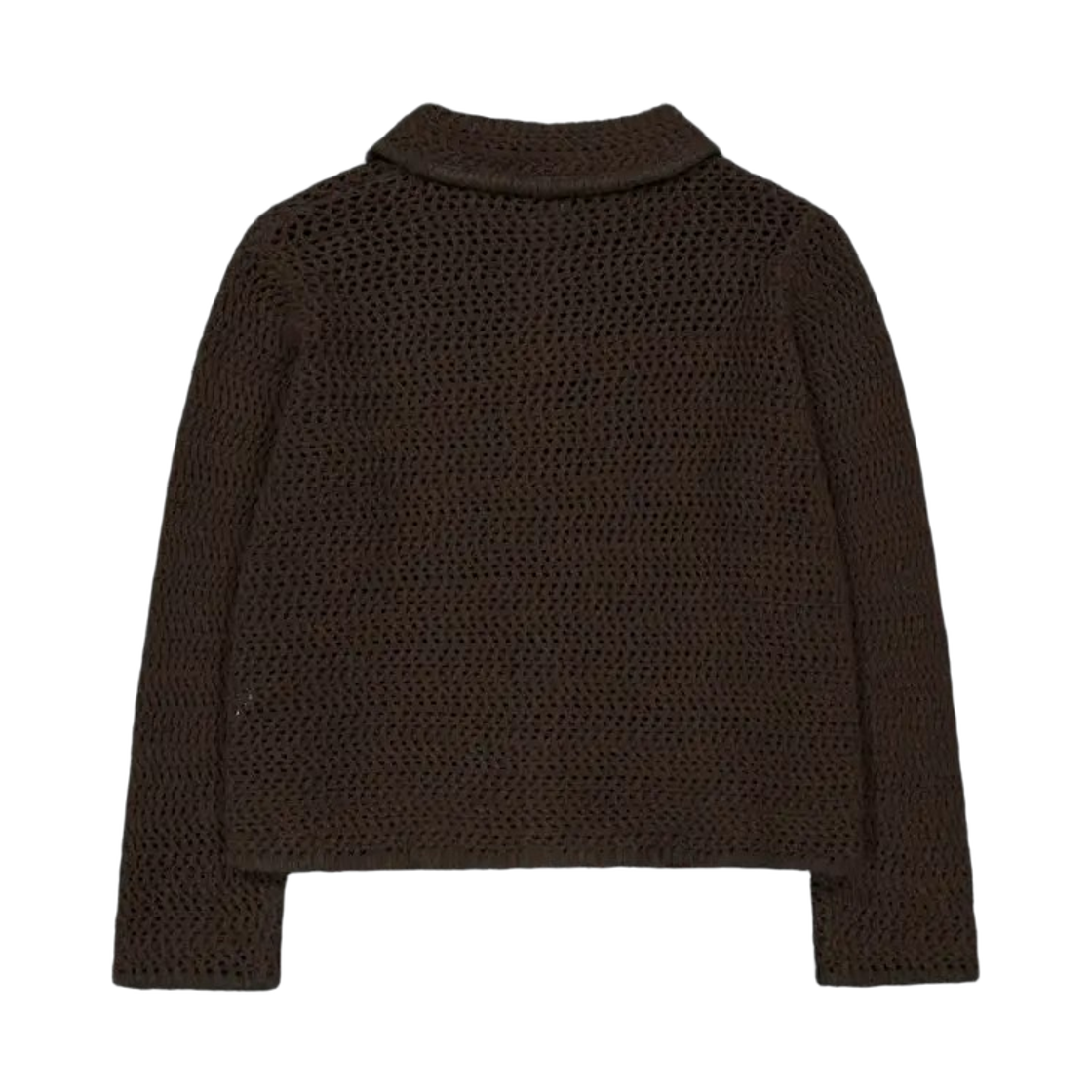 (W) 코이세이오 네트 니트 가디건 브라운((W) Coyseio Net Knit Cardigan Brown) - 2