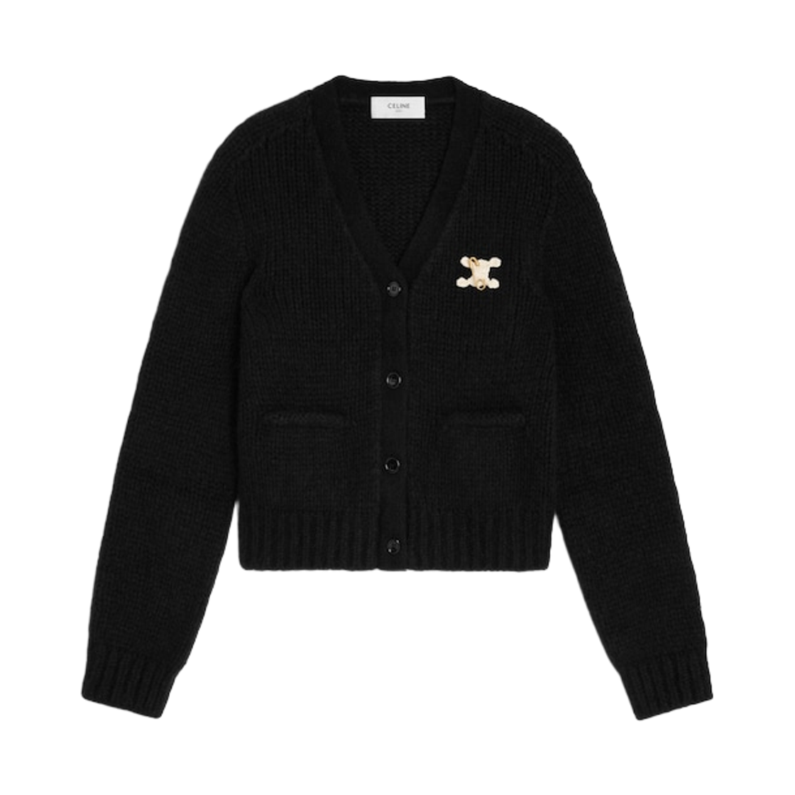 RY0KM0899-38NO (W) Celine Cardigan in Cashmere and Silk Black