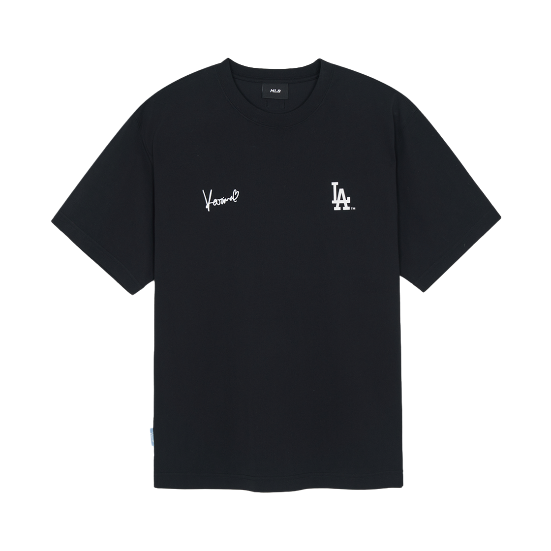 MLB x 카리나 세미오버핏 반팔 티셔츠 블랙(MLB x Karina Semi Over Fit T-Shirt Black)