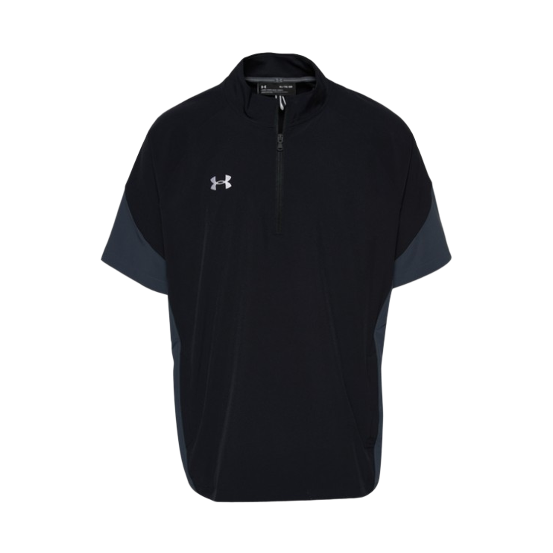 1351318-001 Under Armour Squad Short Sleeve Coach 1/4 Zip Pullover Black