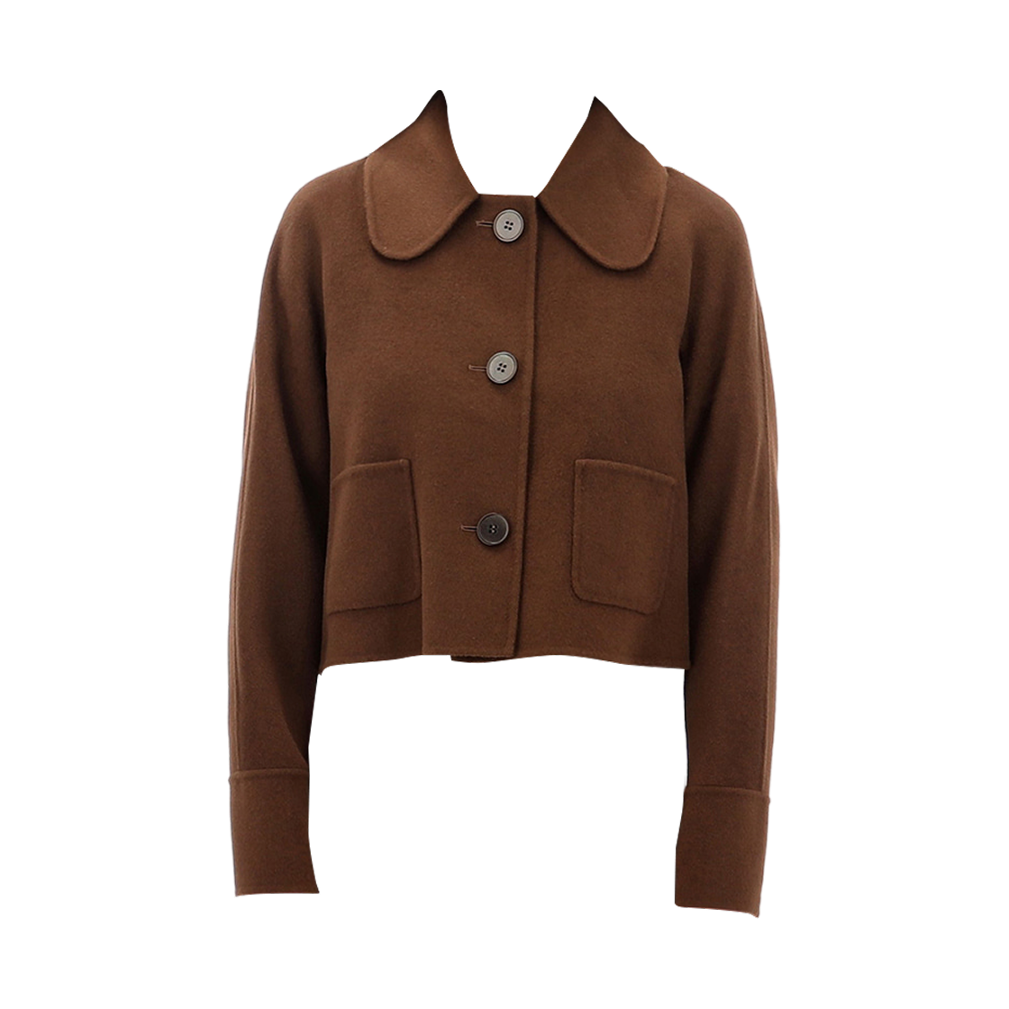 TRIONFO-058 (W) Max Mara Studio Trionfo Button Jacket Brown
