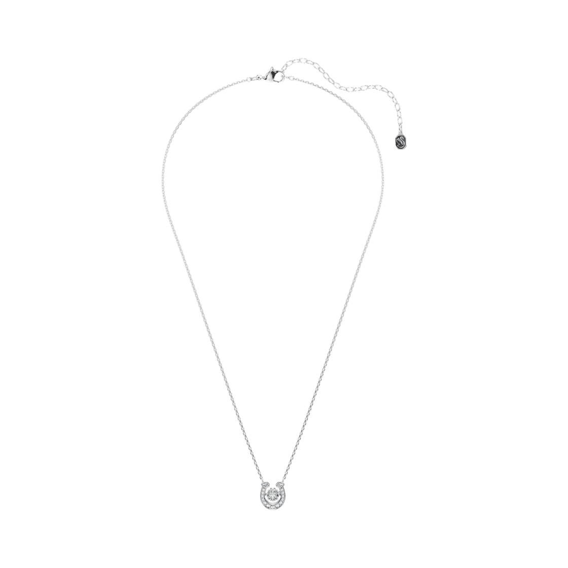 (W) 스와로브스키 심볼리카 펜던트 라운드 컷 파베 홀스슈 블루 로듐 플래팅((W) Swarovski Symbolica Pendant Round Cut Pave Horse Shoe Blue Rhodium Plated) - 2