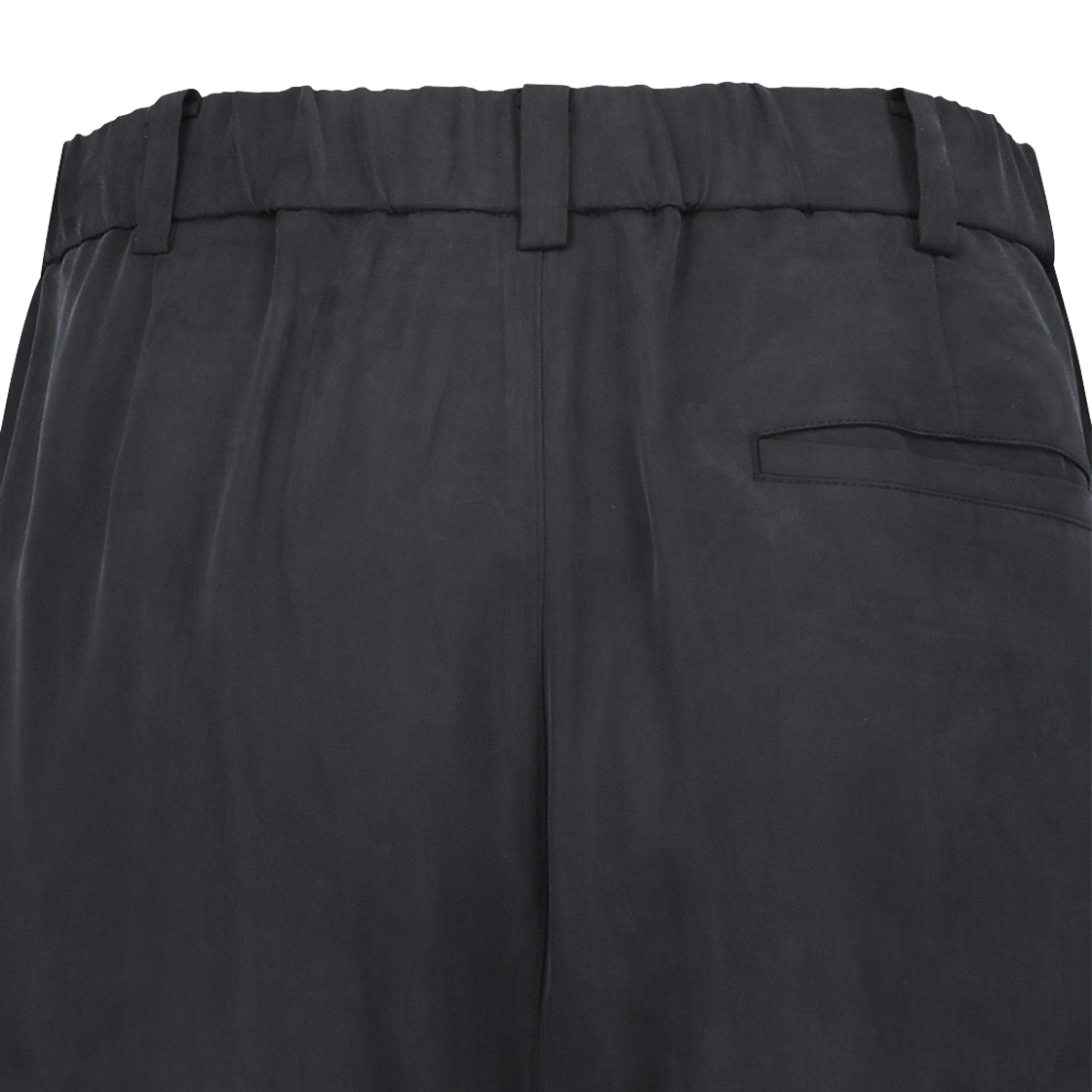 아모멘토 맨즈 큐프로 투 턱 와이드 팬츠 블랙 - 26SS(Amomento Men's Cupro Two Tuck Wide Pants Black - 26SS) - 6