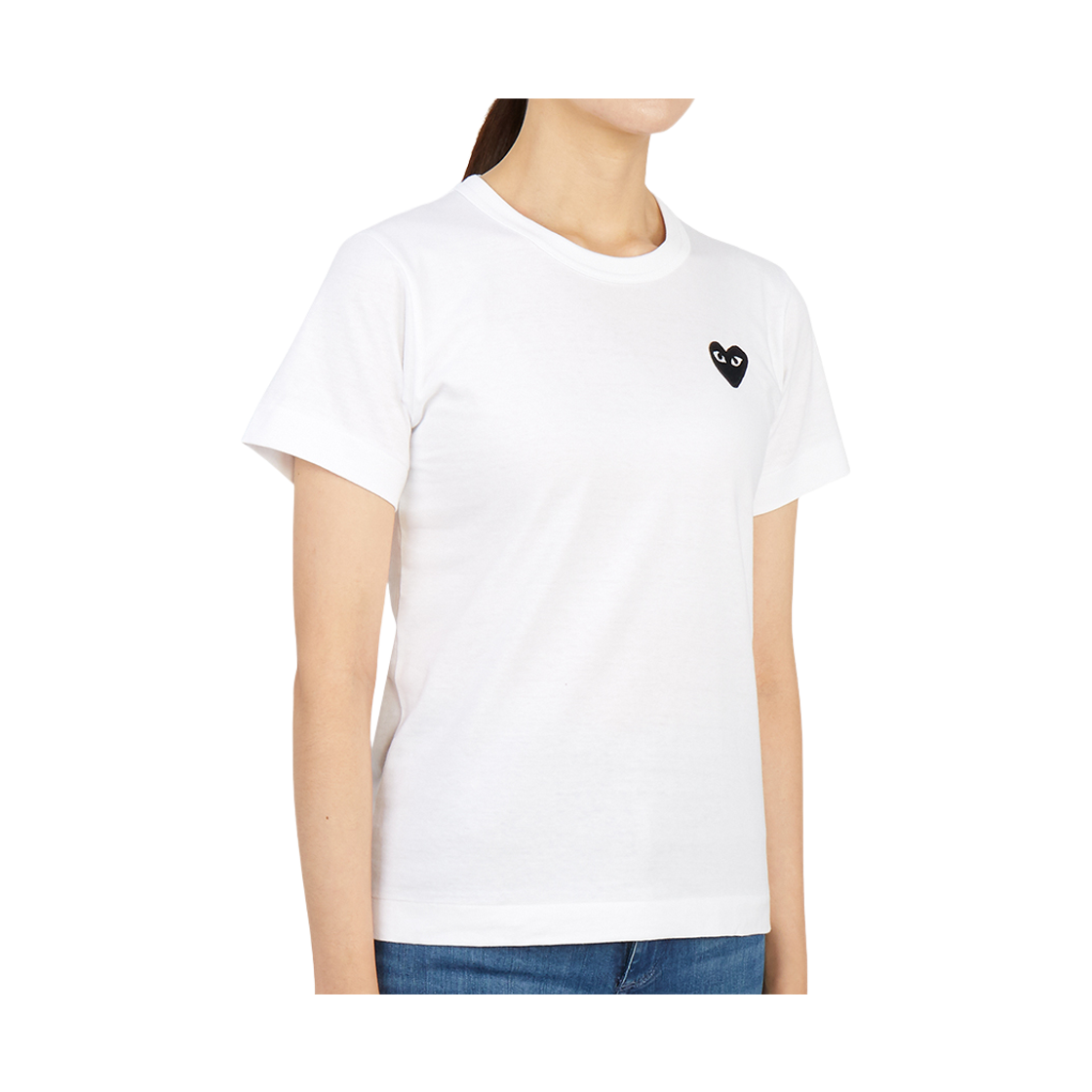 [15% 쿠폰] (W) 플레이 꼼데가르송 블랙 하트 티셔츠 화이트([15% 쿠폰] (W) Play Comme des Garcons Black Heart T-Shirt White) - 4