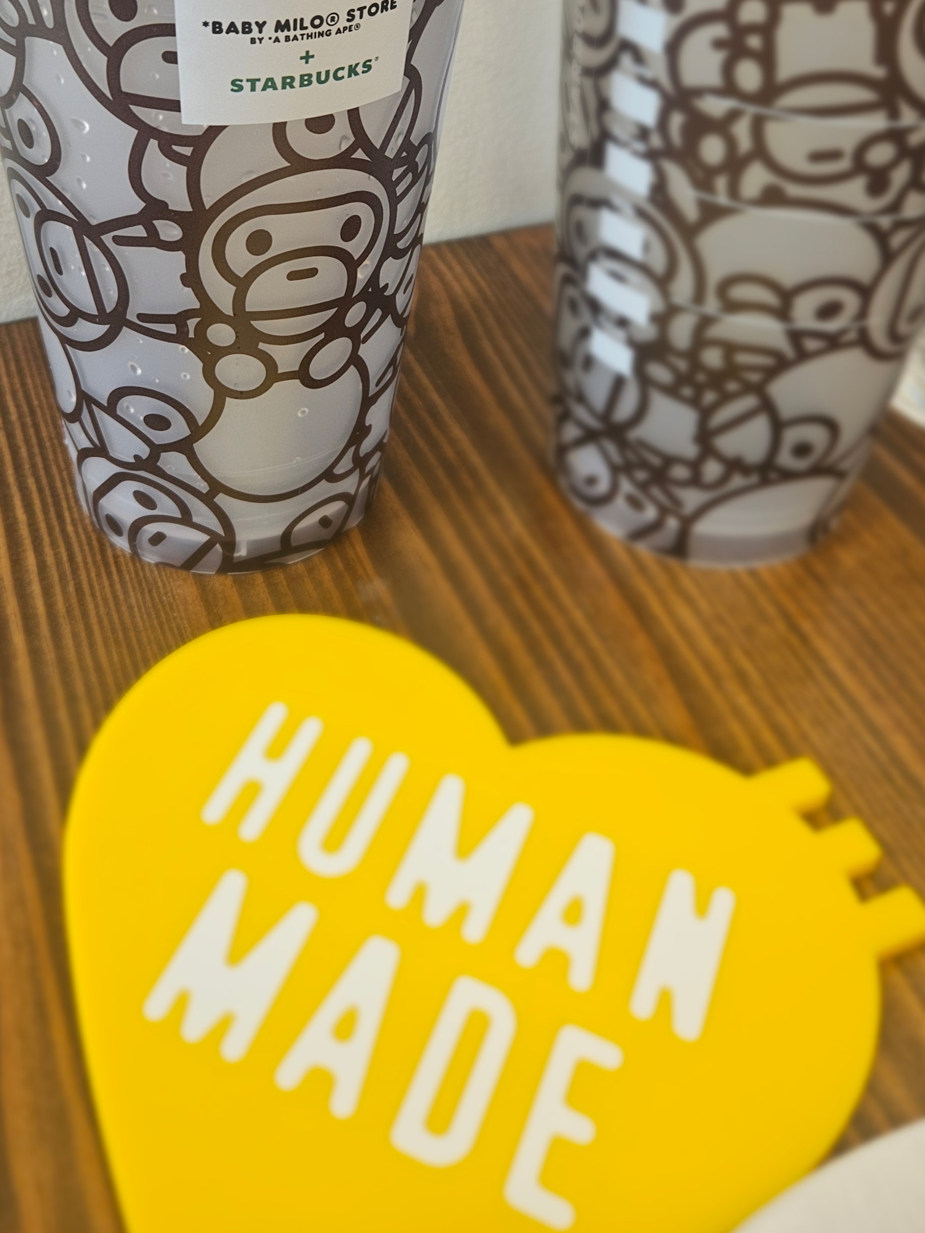 Human Made Heart Rubber Coaster Yellow 착용 스타일 - 1