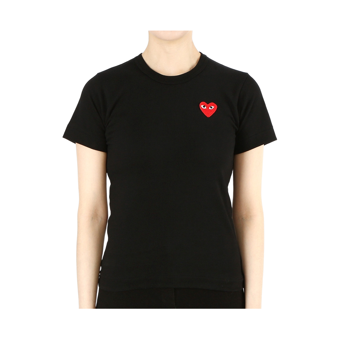 [15% 쿠폰] (W) 플레이 꼼데가르송 레드 하트 티셔츠 블랙([15% 쿠폰] (W) Play Comme des Garcons Red Heart T-Shirt Black) - 2