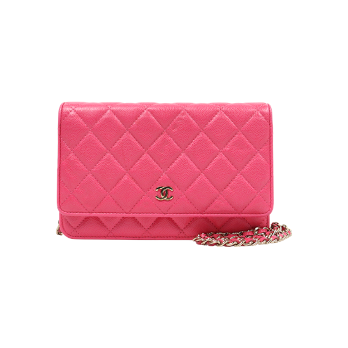 샤넬 핑크 캐비어 클래식 WOC 크로스백 C-A49860