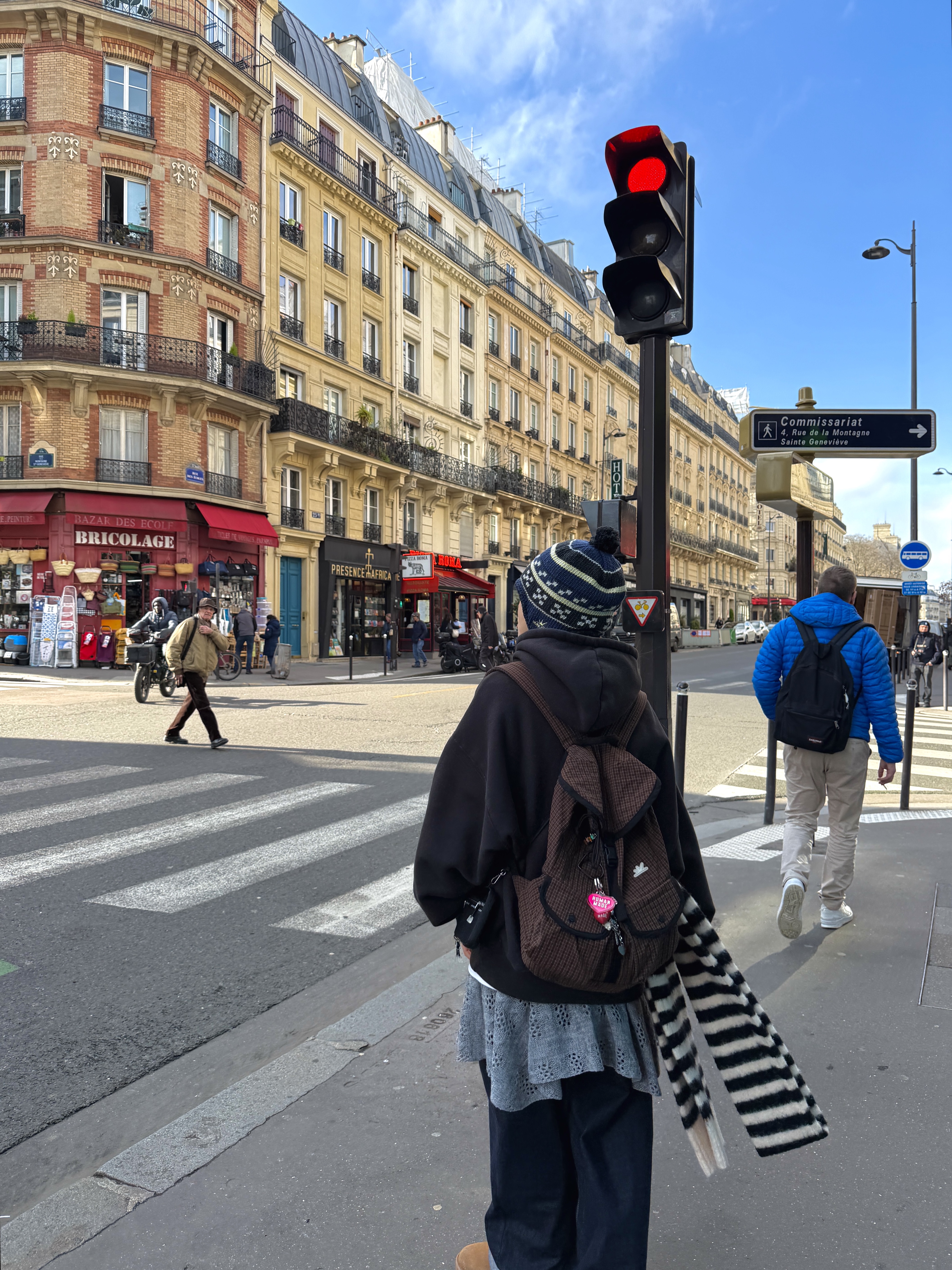 [더블적립] sunlovetour Tassel Beanie Navy, Sunlove Explorer Daypack Black Grid 착용 스타일 - 1
