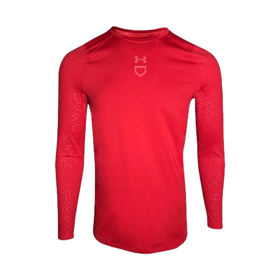 1356872-600 Under Armour Baseball ColdGear Fitted Fit Pal Under Shirt Red