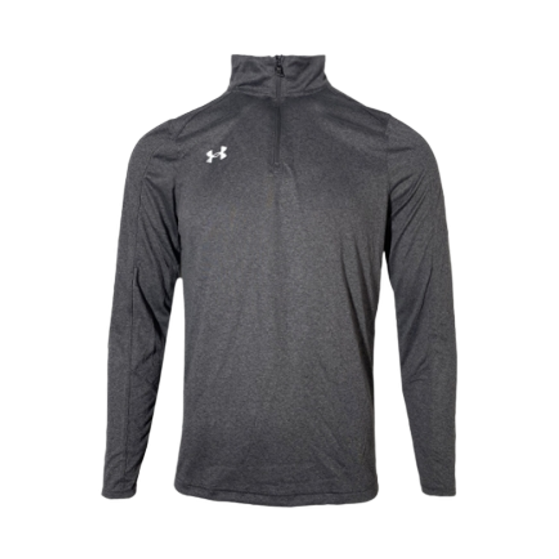 1293901-090 Under Armour UA Rival 1/4 Zip Long Sleeve T-Shirt Carbon Heather Black