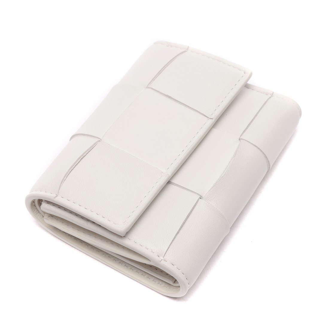 [20% 쿠폰] 보테가 베네타 카세트 트라이폴드 지퍼 월렛 화이트([20% 쿠폰] Bottega Veneta Cassette Tri-Fold Zip Wallet White) - 5