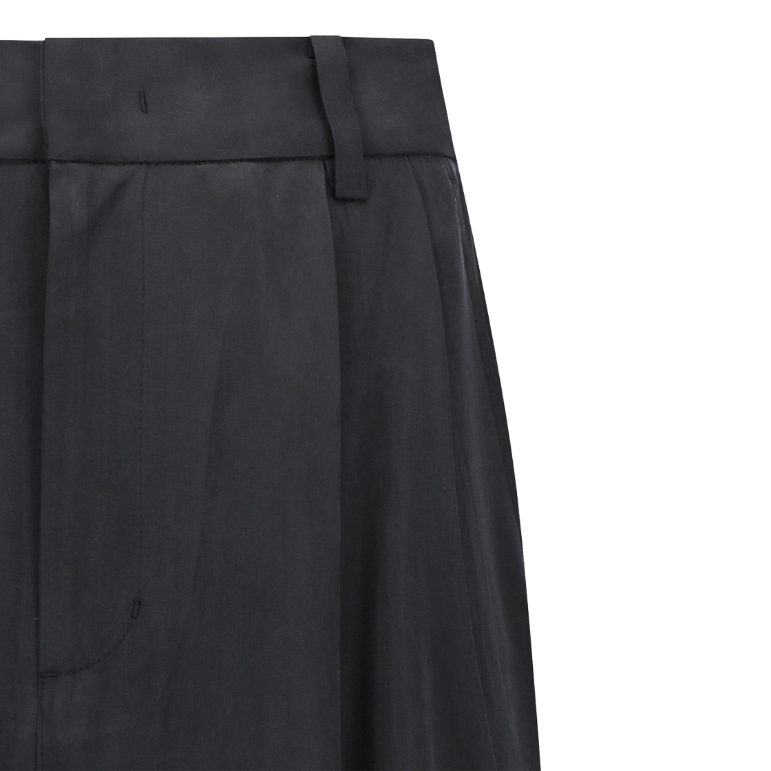 아모멘토 맨즈 큐프로 투 턱 와이드 팬츠 블랙 - 26SS(Amomento Men's Cupro Two Tuck Wide Pants Black - 26SS) - 4