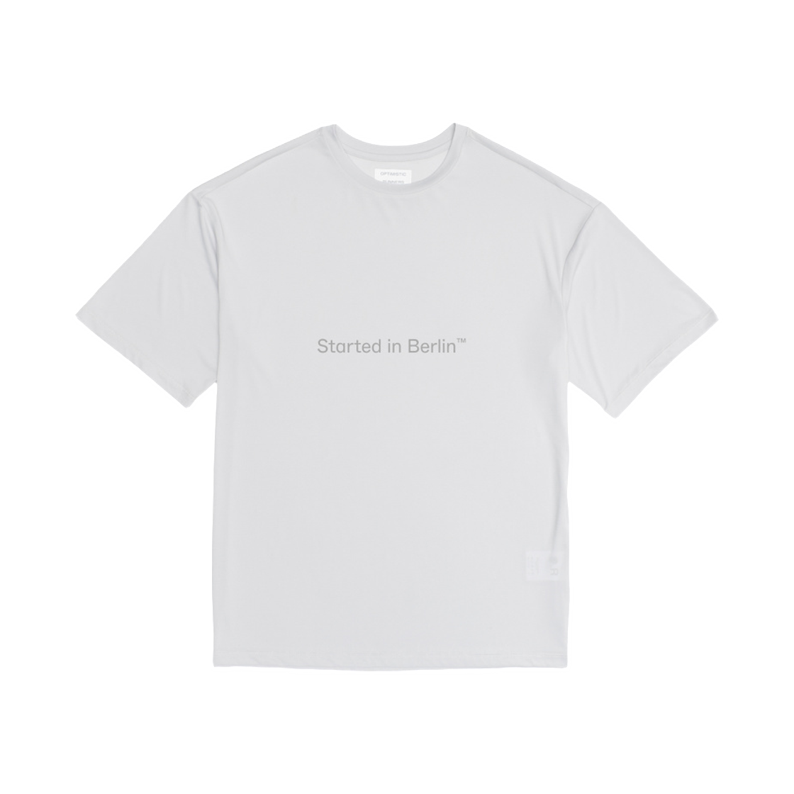 옵티미스틱 러너스 스타티드 인 베를린 티셔츠 쿨 그레이(Optimistic Runners Started In Berlin T-Shirt Cool Grey) - 1