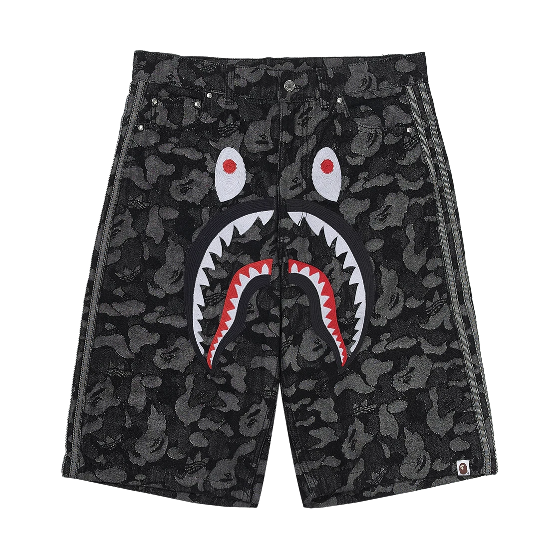 Adidas Adidas x BAPE Shark Denim Shorts Black - KR Sizing · S