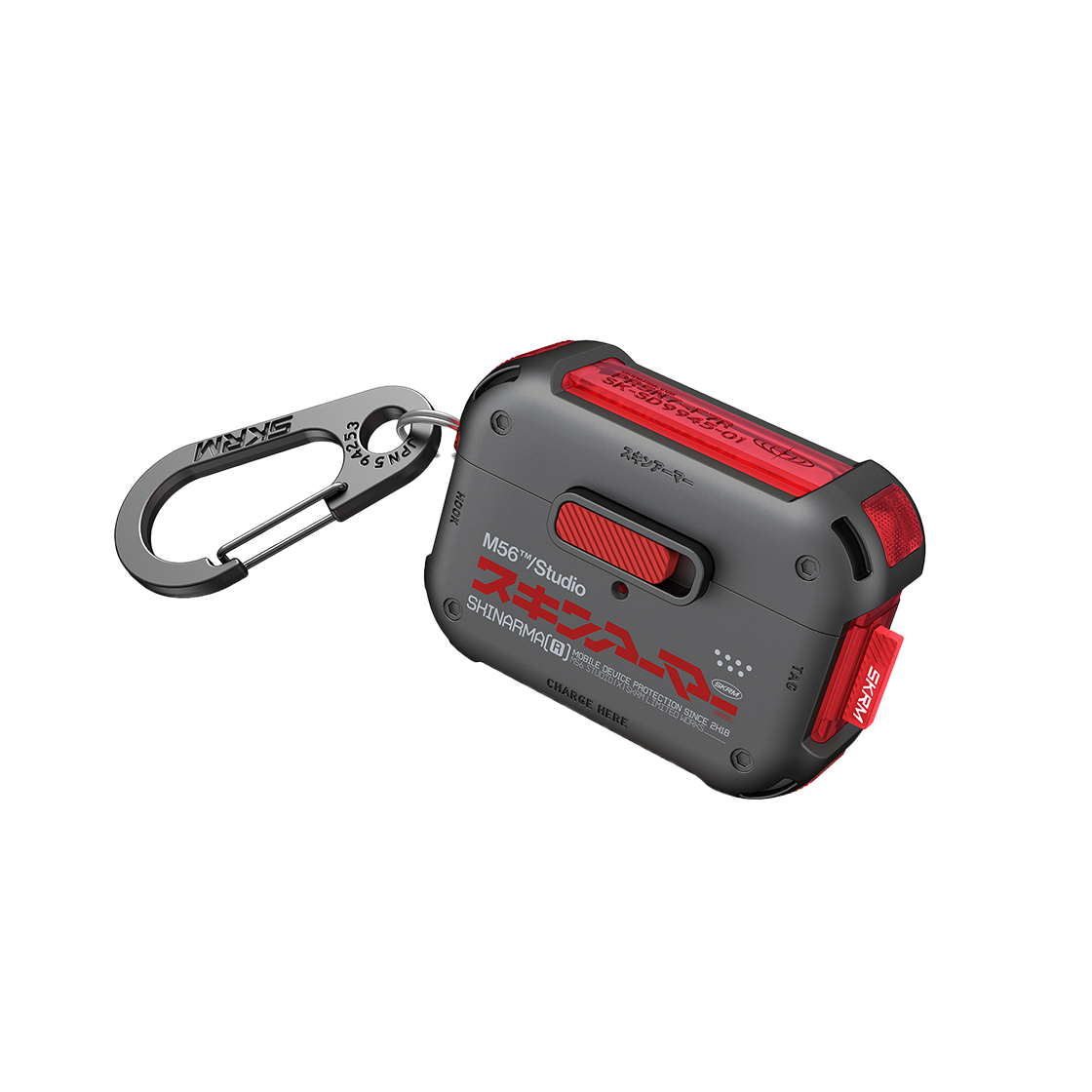 SK56-APP2-MECHA-GMT Skinarma x Machine56 Mecha AirPods Pro 2 Gunmetal