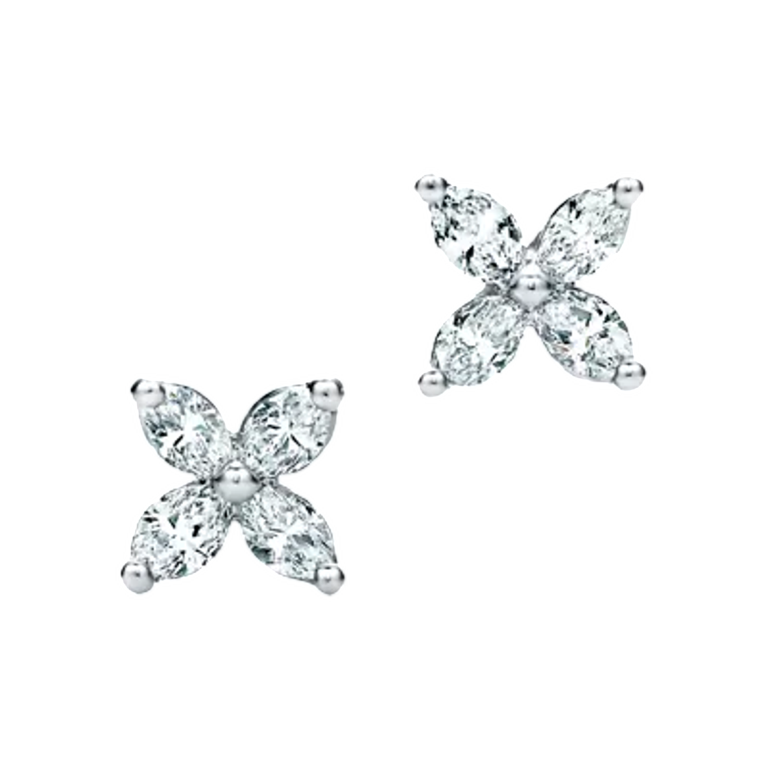 60128811 Tiffany & Co. Tiffany Victoria Earrings Platinum with Diamonds