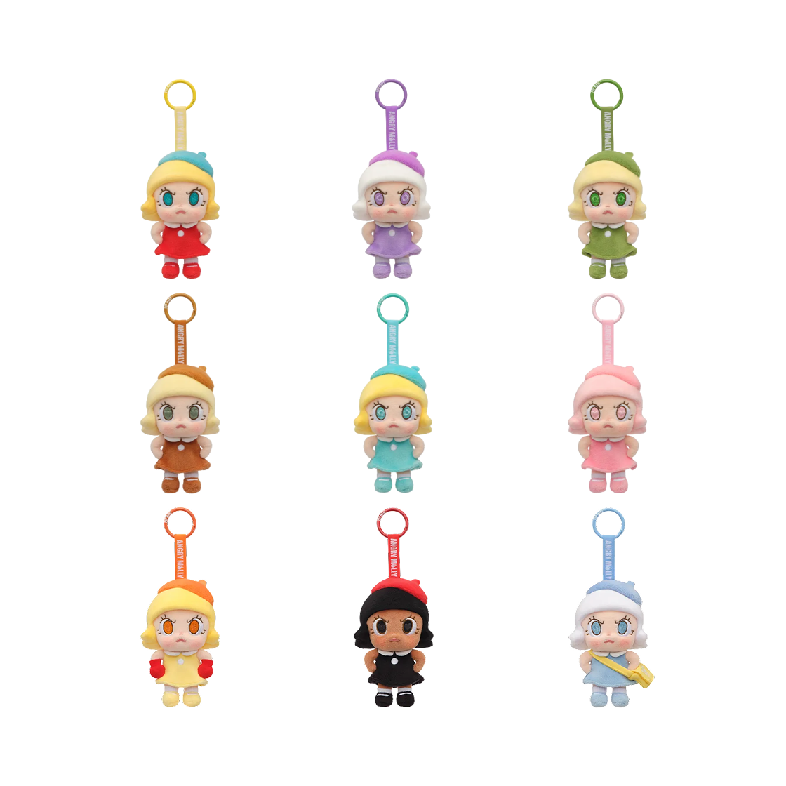 팝마트 앵그리 몰리 앵그리 에너지 시리즈 인형 키링 미개봉 랜덤박스 (6개입)(Pop Mart Angry Molly Angry Energy Series Plush Pendant Sealed Case (6 Blind Boxes)) - 2