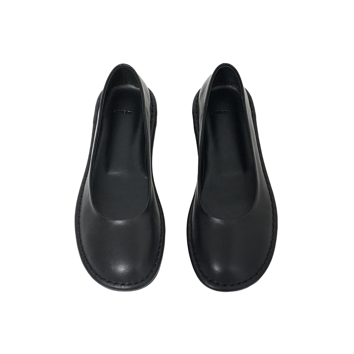 아모멘토 우먼 라운디드 플랫 블랙 - 26SS(Amomento Women Rounded Flats Black - 26SS) - 2