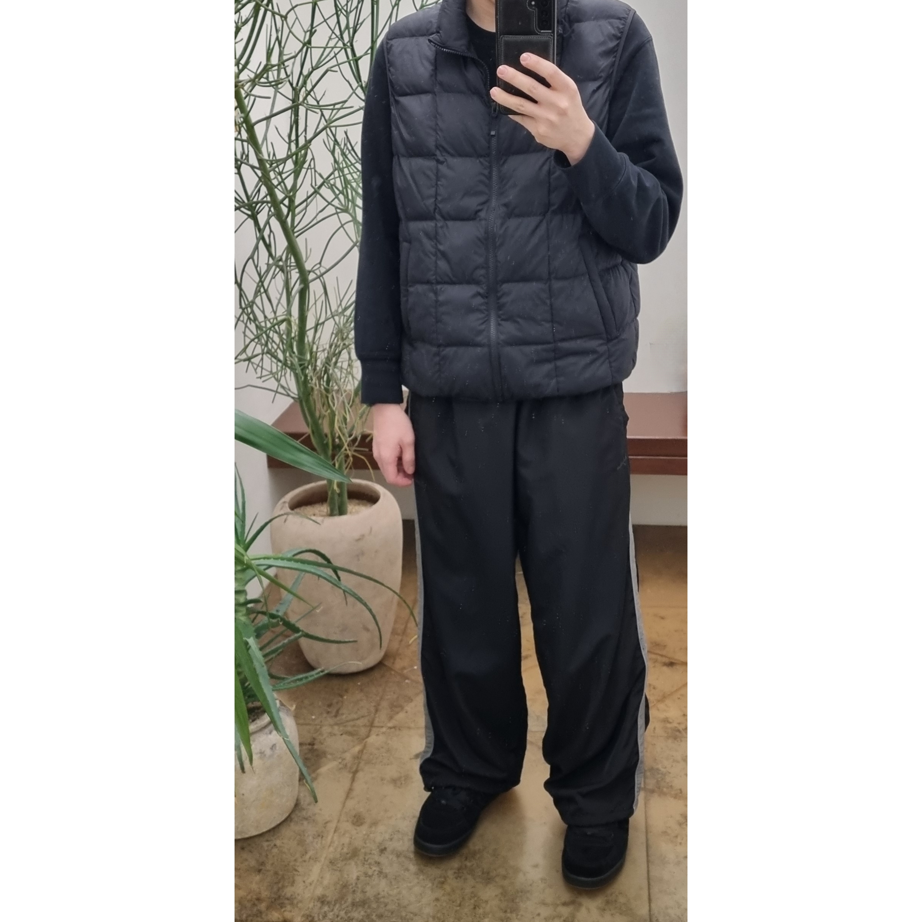 eS Accel OG Black, Polyteru Human Index Human Retro Track Pants Navy/Pistachio 착용 스타일 - 3