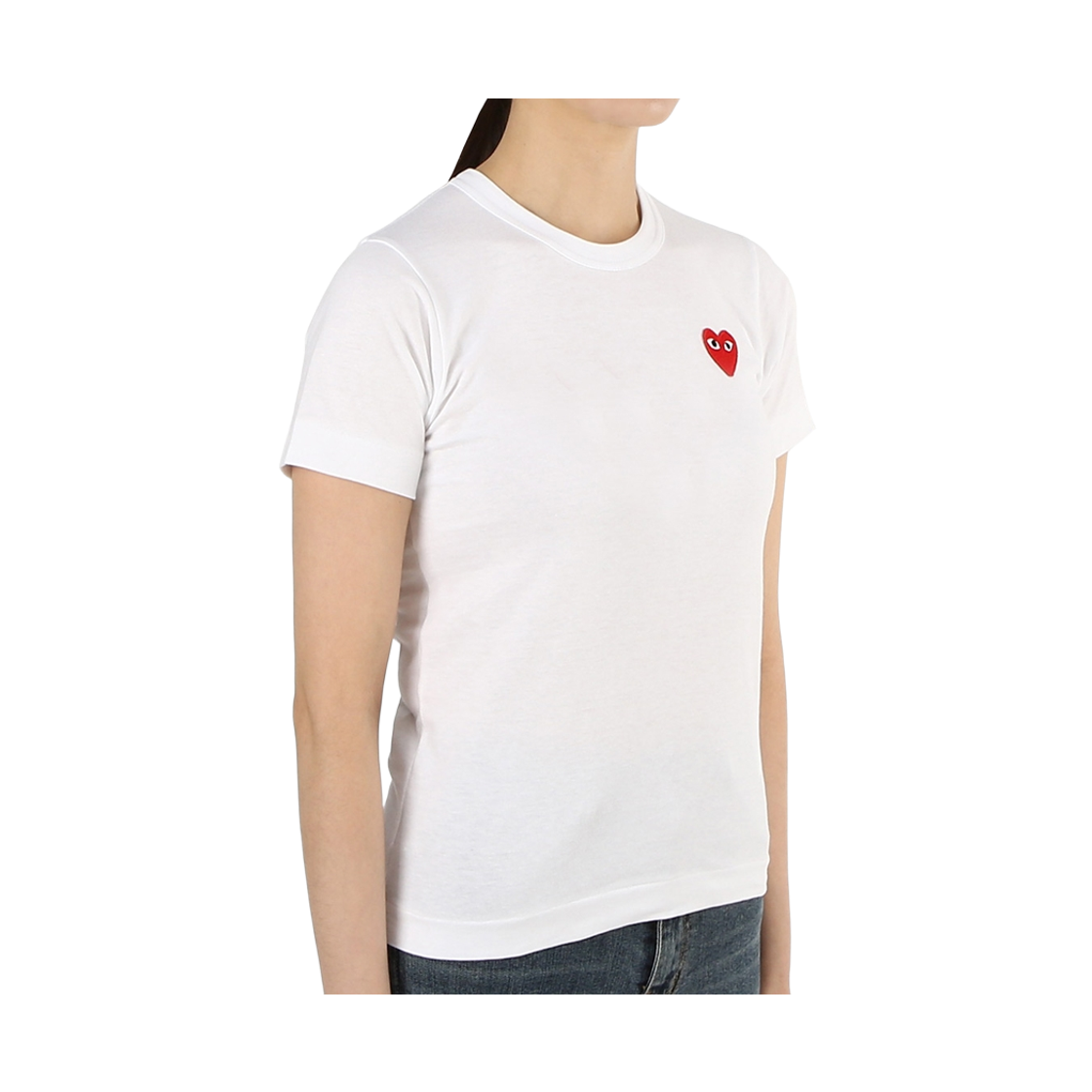 [20% 쿠폰] (W) 플레이 꼼데가르송 레드 하트 티셔츠 화이트([20% 쿠폰] (W) Play Comme des Garcons Red Heart T-Shirt White) - 4