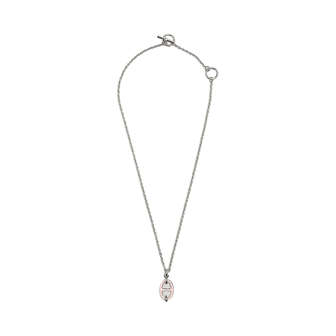 (W) 에르메스 미니 마이옹 펜던트 스몰 모델 & 팔라듐 하드웨어 로즈 컹되르((W) Hermes Mini Maillon Pendant Small Model & Palladium Rose Candeur) - 2