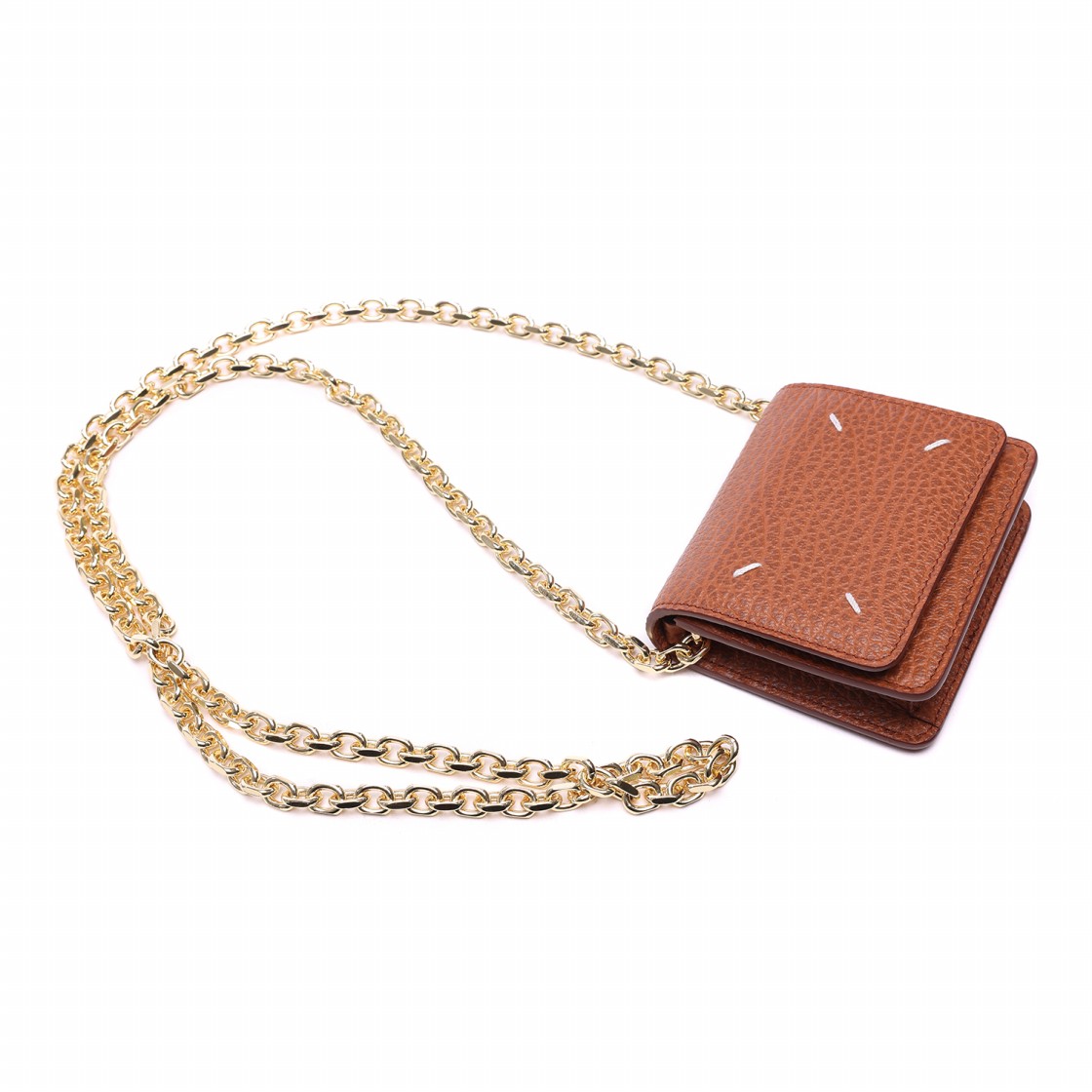 [15% 쿠폰] 메종 마르지엘라 스몰 레더 체인 지갑 브라운([15% 쿠폰] Maison Margiela Small Leather Chain Wallet Brown) - 4