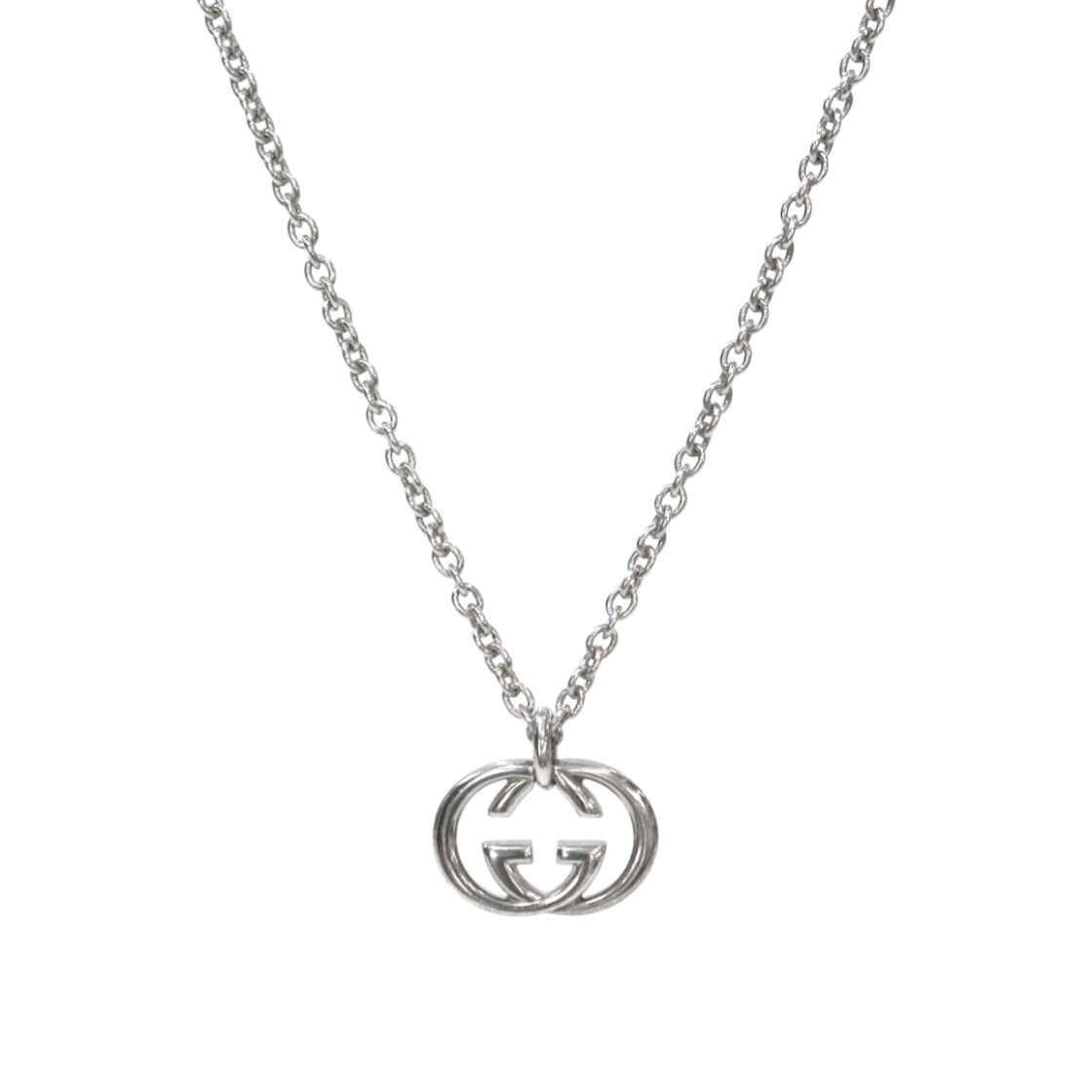 구찌 인터로킹 G 실버 목걸이 A-B48843(Gucci Interlocking G Silver Necklace A-B48843)