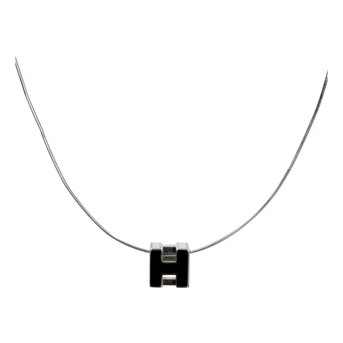 에르메스 블랙 H 큐브 목걸이 C-B50232(Hermes Black H Cube Necklace C-B50232)