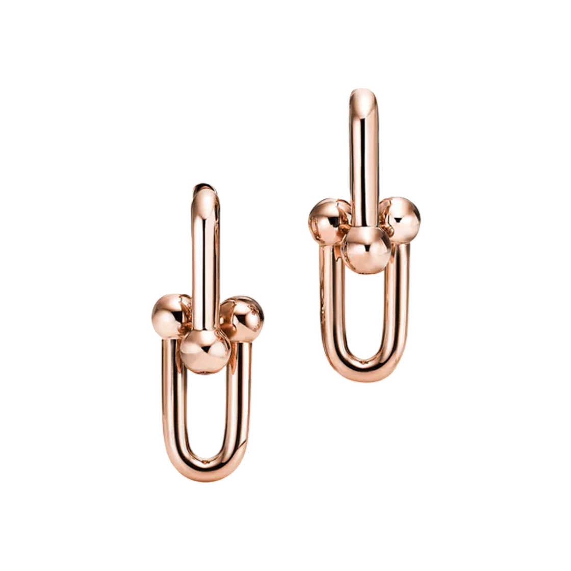 티파니 앤 코 티파니 하드웨어 라지 링크 이어링 로즈 골드(Tiffany & Co. Tiffany HardWear Large Link Earrings Rose Gold) - 1